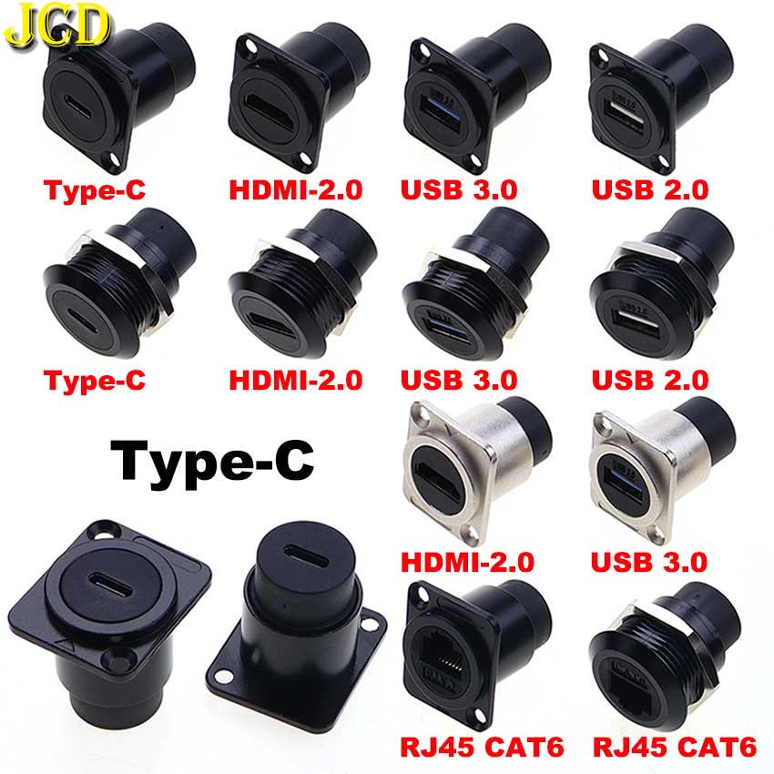 Transmission Jack Adapter - RJ45 USB 2.0 3.0 HDMI-2.0 Tip-C